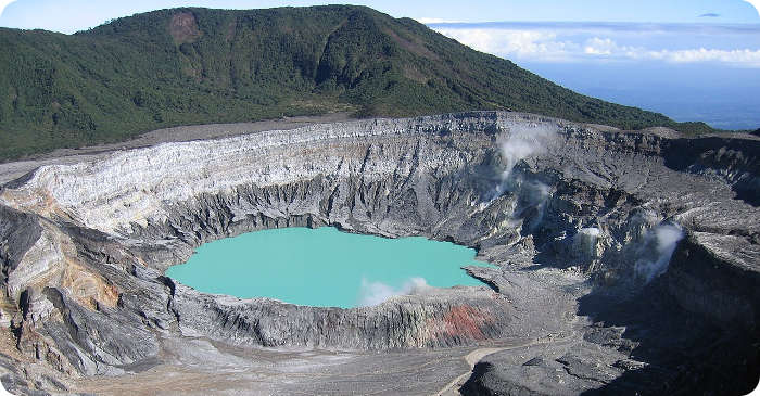 Vulkan Poás in Costa-Rica