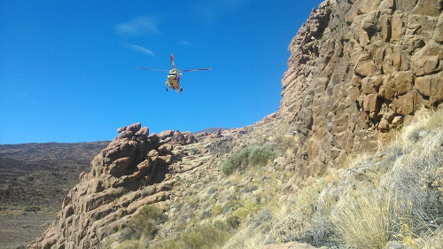 Hubschraubereinsatz im Teide-Nationalpark