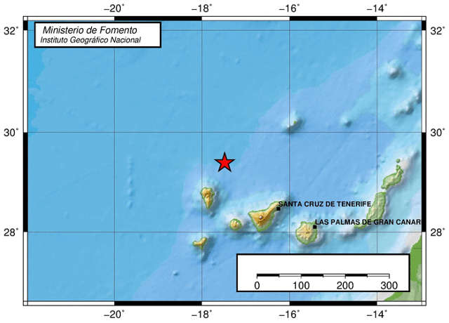 Erdbeben nördlich von La Palma