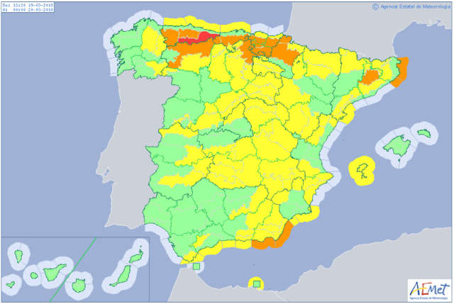 Wetterwarnungen in ganz Spanien – außer auf den Kanaren
