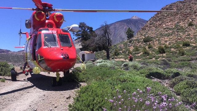 Hubschraubereinsatz zur Rettung eines Wanderers