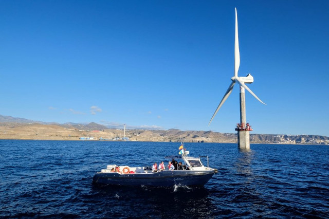 Offshore-Windenergieanlage auf den Kanaren