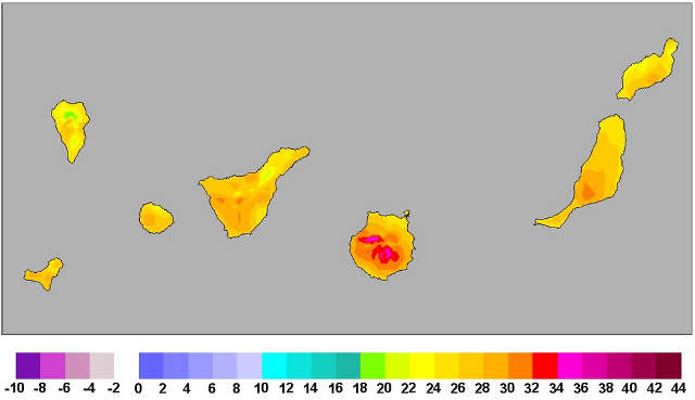 Hohe Temperaturen vor allem auf Gran Canaria