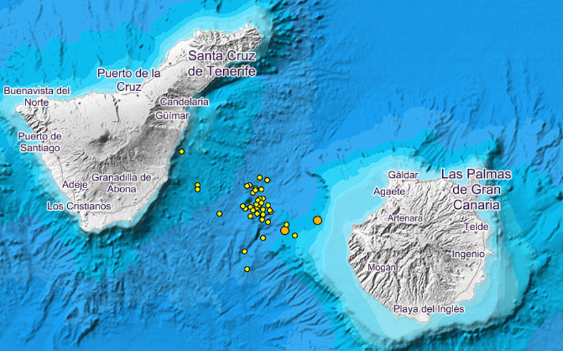 Erdbebenserie zwischen Teneriffa und Gran Canaria