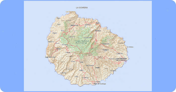 Karte von La Gomera