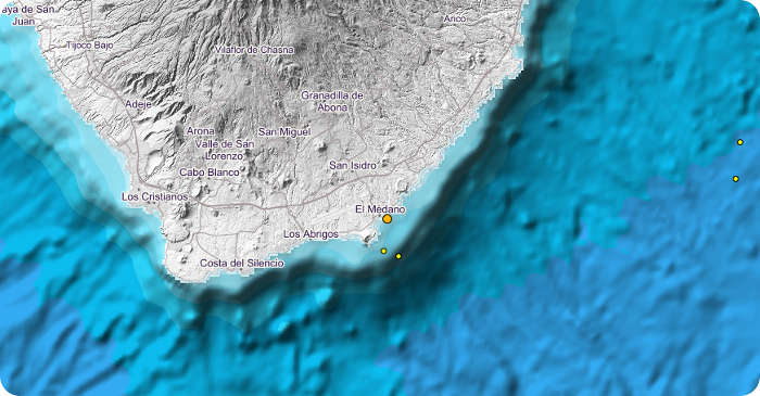 Erdbeben bei El Médano Teneriffa