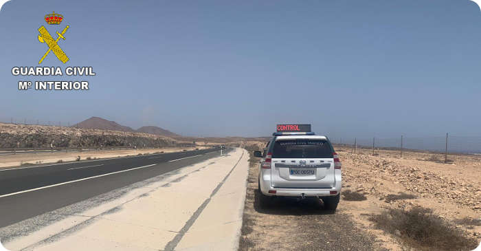 Geschwindigkeitskontrolle auf Fuerteventura