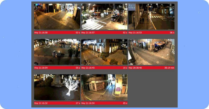 Videoüberwachung in Straßen von Santa Cruz